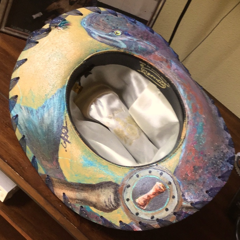 OOAK Hans paint cowgirl cowboy hat fishing rodeo Coachella festival Yellowstone